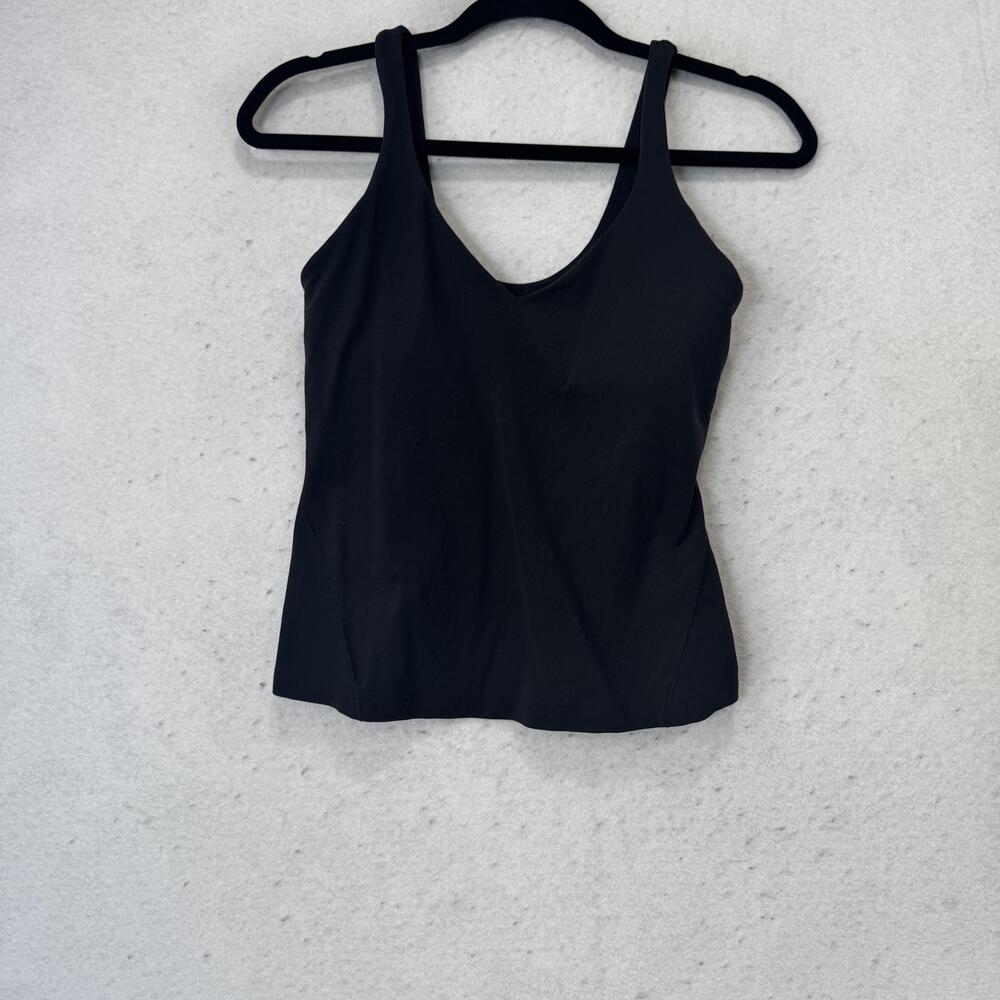 Lululemon Tank Top Womens 8 Black Scoop Neck Built In Bra Athletic Yoga Gym